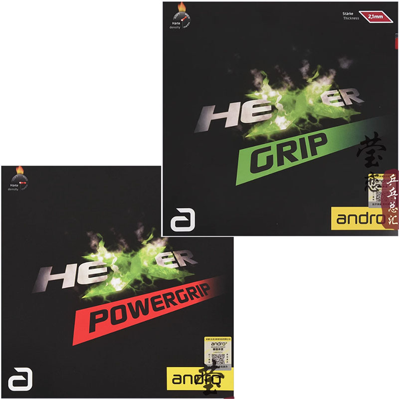 Table Tennis Paddle Set - Andro HEXER GRIP table tennis rubber