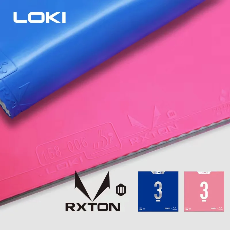 Table Tennis Rubber Anti Spin - Original LOKI RXTON 1&3 Blue Pink