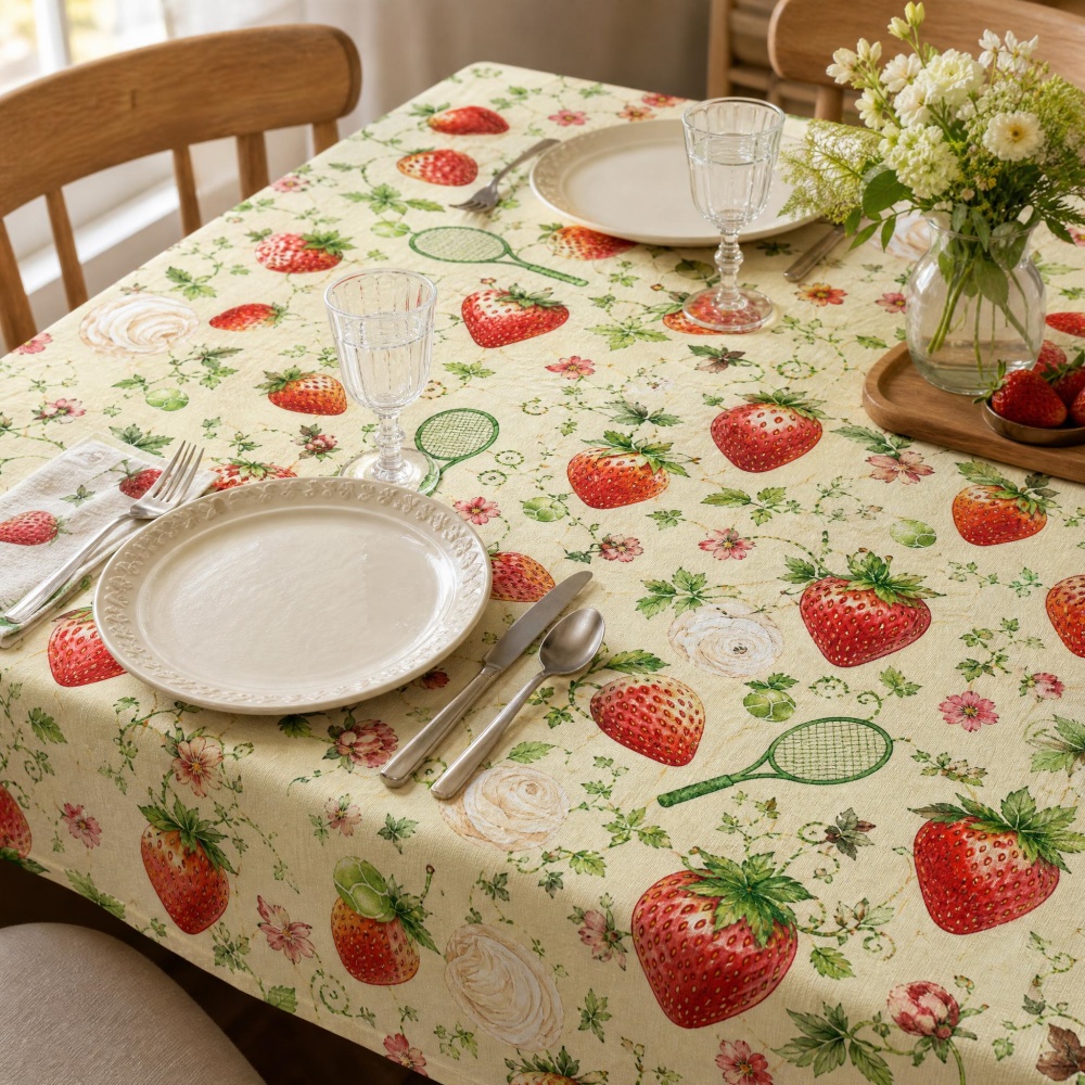 Strawberry Floral Table Cloth  - đánh giá và giá Table Tennis News Today