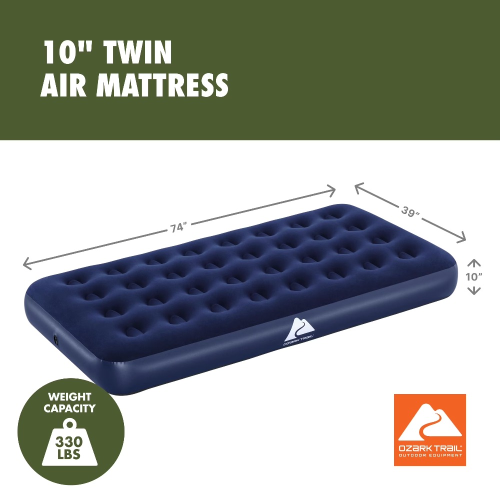 Twin Air Mattress 10 Inch Air  - đánh giá và giá Table Tennis Double