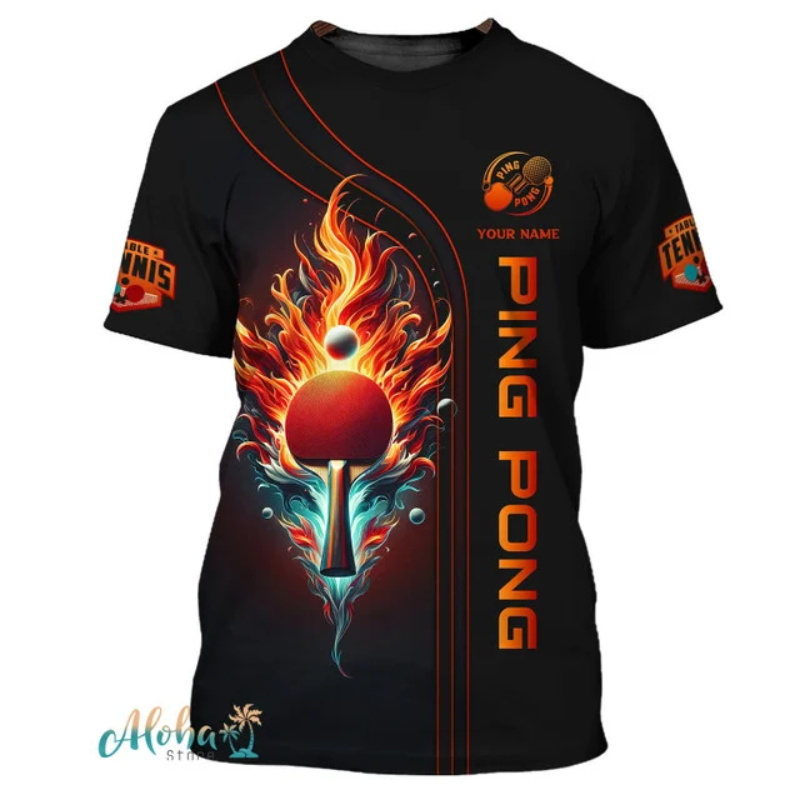 Full Print Ping Pong Tshirts F - đánh giá và giá Table Tennis Daily